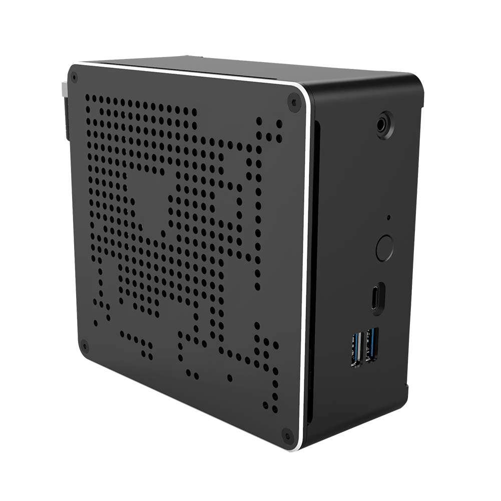 HUNSN 4K Mini PC, HTPC, NUC, Small Server, Support Proxmox, Vmware, ESXI, KODI, Intel I9 10880H 10885H, BY02, DP, HDMI, Type-C, 2 x LAN, Barebone, NO RAM, NO Storage, NO System 4