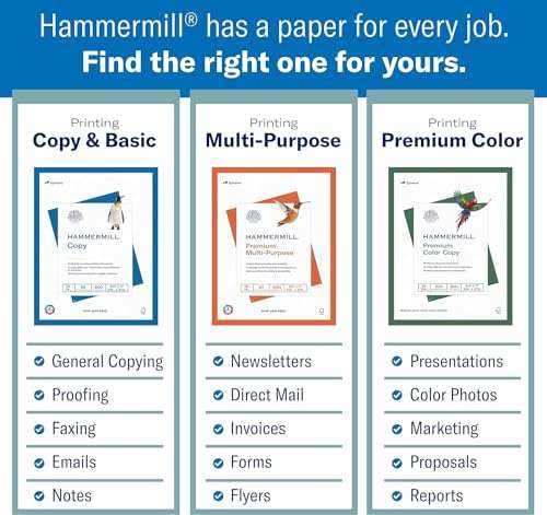 Hammermill Paper, Premium Laser Print Paper 8.5 x 11 Paper, Letter Size, 3 Hole, 24lb Paper, 98 Bright, 1 Ream / 500 Sheets (107681R) 4