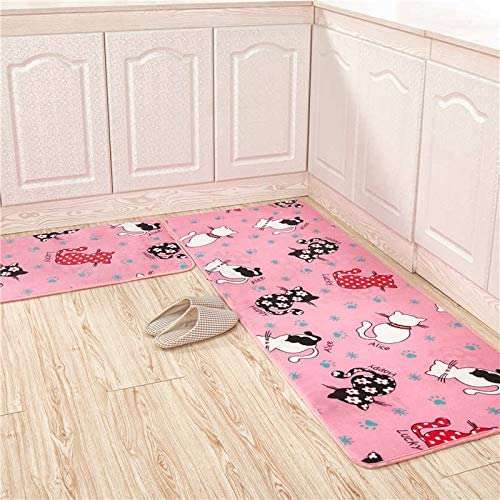 UBERSWEET® changbvss Bath Rugs Set 2pcs/Set Anti Slip for Bathroom Memory Foam Bath Bath Accessories Kitchen Carpet Floor Mats Animal Pattern: huazhuangxiaoxiong, about50x80S50x120cmL 4