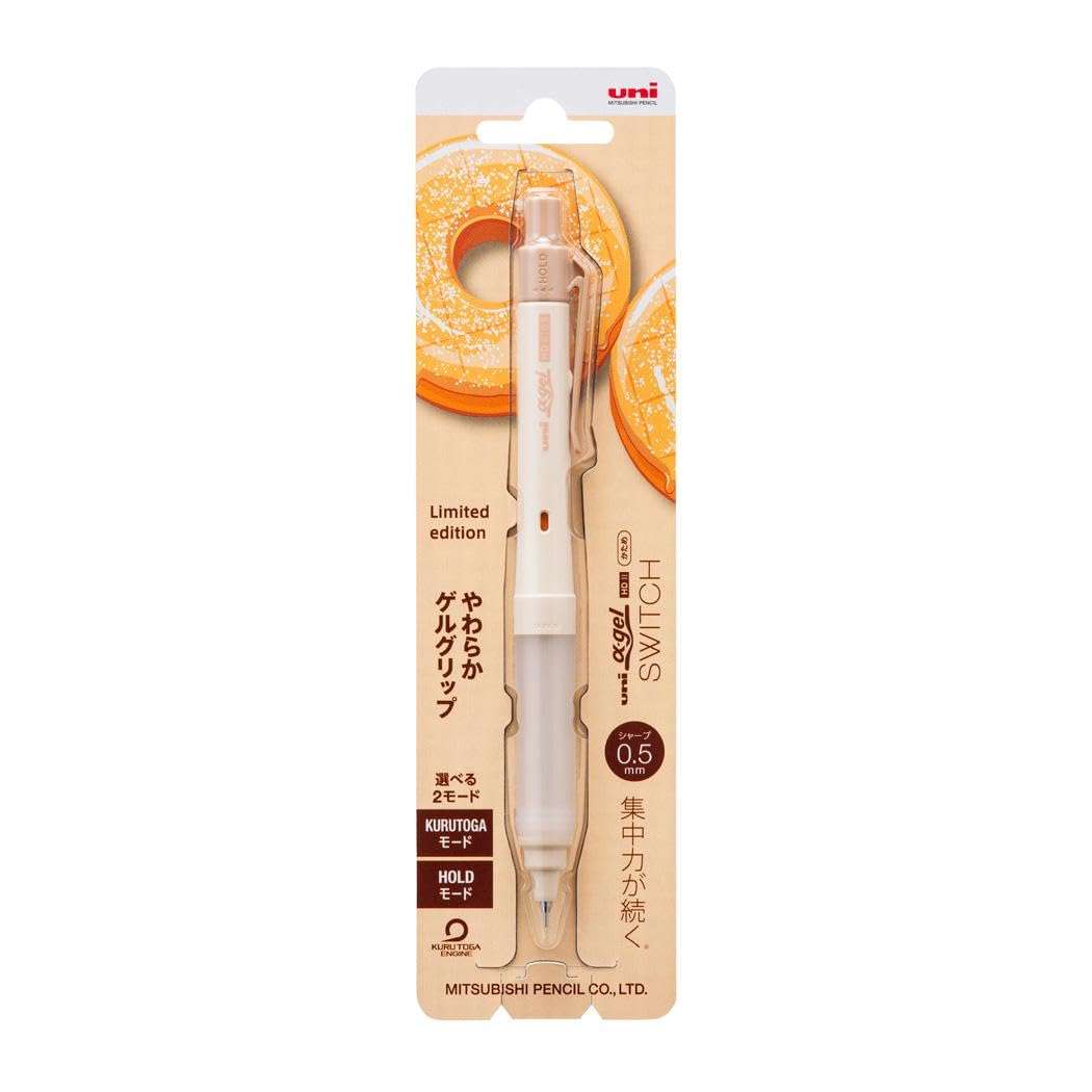 Uni Alpha Gel Switch Mechanical Pencil, 0.5mm, Cinnamon Sugar Color (Unbox Japan Exclusive) 1