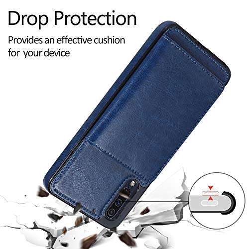 ZYZX Wallet Phone Case for Samsung Galaxy A50/A50S/A30S, with Credit Card, PU Leather Double Magnetic Protective Cover Case for Samsung Galaxy A50 SK White 3