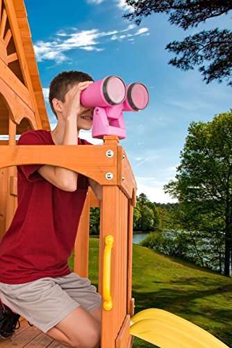 Plastic Playset Binoculars, Pink | Compatible with Most Wooden Swing Sets | Imaginative Play | Hardware Included | Easy to Install | DIY Playground | Oversized Accessory 4