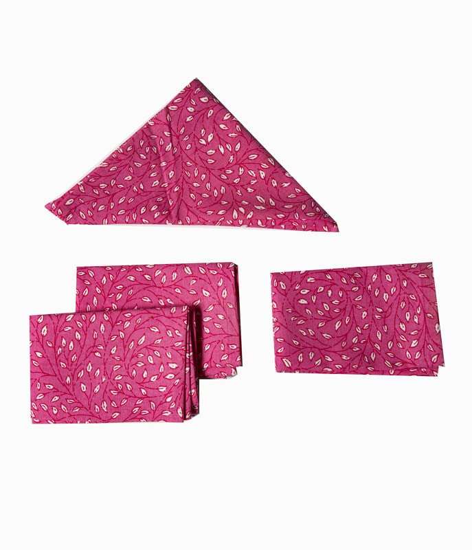 CONTRAST LIVING Khadka Hand Block Printed Kitchen Towel/Dish Towel/Hand Towel Multi Color Set of 4 Pcs 3