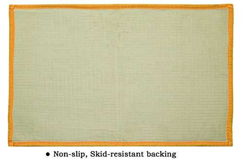 Home Candy Coral Collection Modern Chenille Mat - 16" x 24", Beige 4