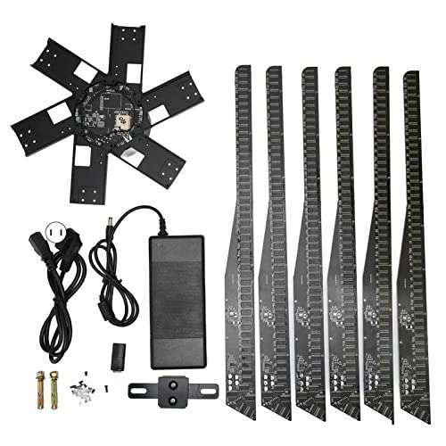 3D Hologram Fan, 1532 Lamp Bead 6 Leaf Clear Imaging Clear Imaging 3D Holographic Advertising Machine, 3000X1532 37.8 in 3D Advertising Hologram Display Fan for Multiple Installation Methods(USA) 6