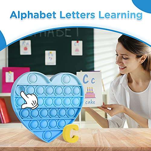 HiUnicorn 4 Pack Poppers Pop Sound Fidget Toys Gifts for Girls, Rainbow Unicorn Push Bubble Popping Game Toy, Macaron Pineapple Strawberry Fruits Sensory Toys (Yellow+Pink+Blue+Purple) 3