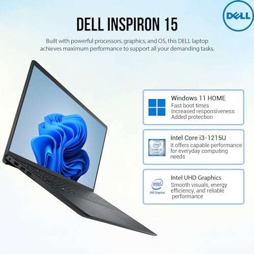 Dell Inspiron 15 3000 Laptop Computer, FHD 15.6 Laptop with Microsoft Office Included Lifetime, Intel 6-Core i3 Laptop PC Notebook, 24GB RAM 1TB SSD Windows 11, 10-Key Number Pad|WiFi 6|USB-C|Webcam 2