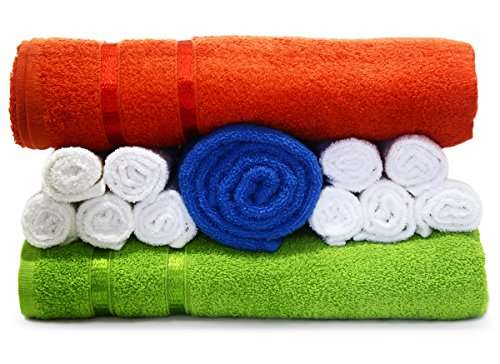 Story@Home Combo Set of 14 Piece 100% Cotton Towel Soft Bath Face Hand Towels Multi 1