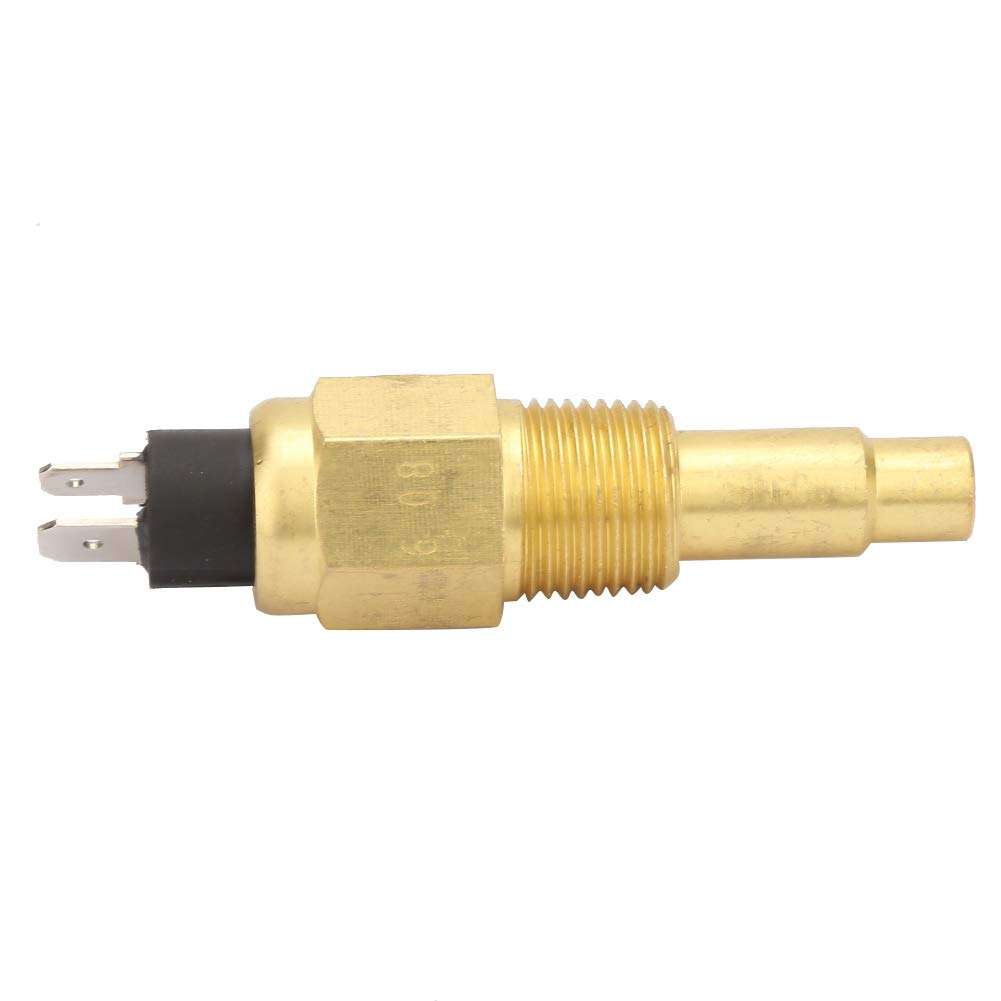 ViaGasaFamido Water Temp Sensor 6-24V 3W 3/8 NPT Brass Engine Water Temperature Sensor Generator Part Fit for 103 ±3 Protective Threshold 38℃-120℃ Measuring Range 4