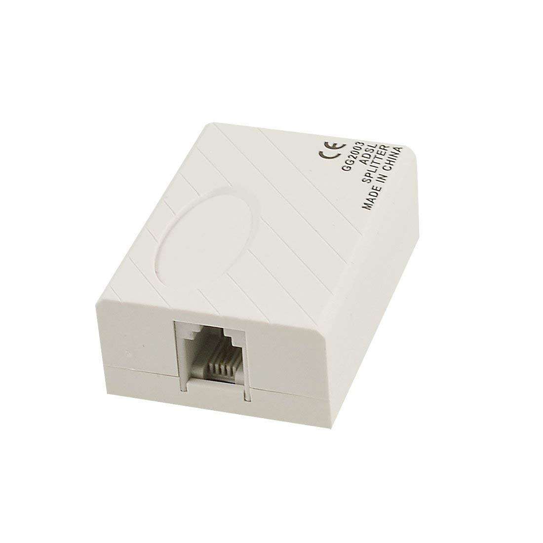 NSinc - ADSL Splitter, DSL Phone Dual Port Jack Line Splitter Filter Adapter for DSL Modem Router Fax Machine Device 2