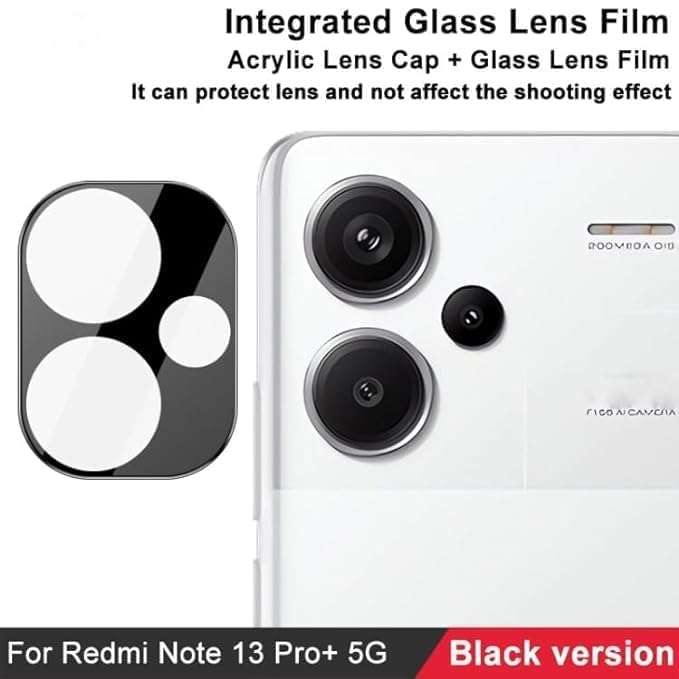 Amazon Brand - Solimo Camera Lens Protector for Redmi Note 13 Pro Plus | 3D Camera Protector Glass Guard | 9H Tempered Glass | Scratch-Resistant | Edge to Edge Coverage 4
