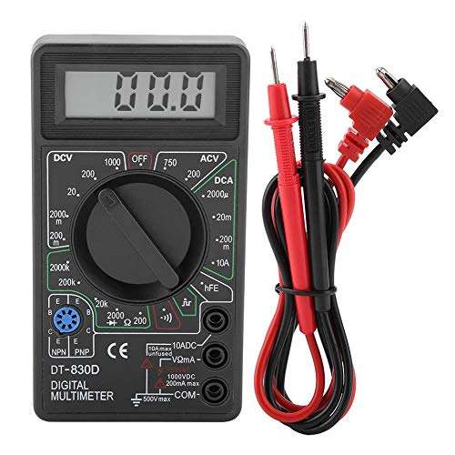 Oumefar Mini LCD Backlit Display Digital Multimeter Measures Resistance Voltmeter Ammeter Ohmmeter Testing Instrument with Ohm Volt Amp and Diode Voltage Tester Meter 1