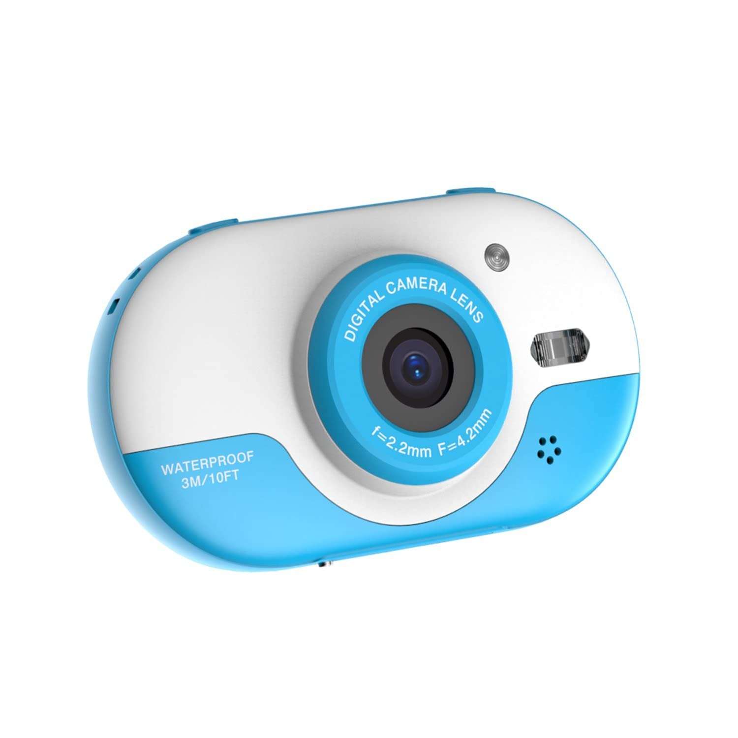 RADIONICS 8MP Children Digital Camera Kids Waterproof Camera with Front and Rear Dual Cameras 2.4 Inch IPS HD Screen One-Click Photo/Video Self-Timer for 5s 3