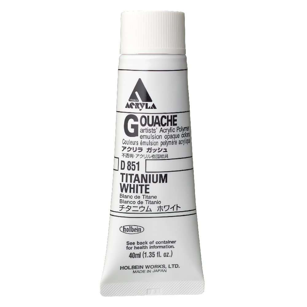 Holbein Acryla Gouache 40ml Titanium White 1