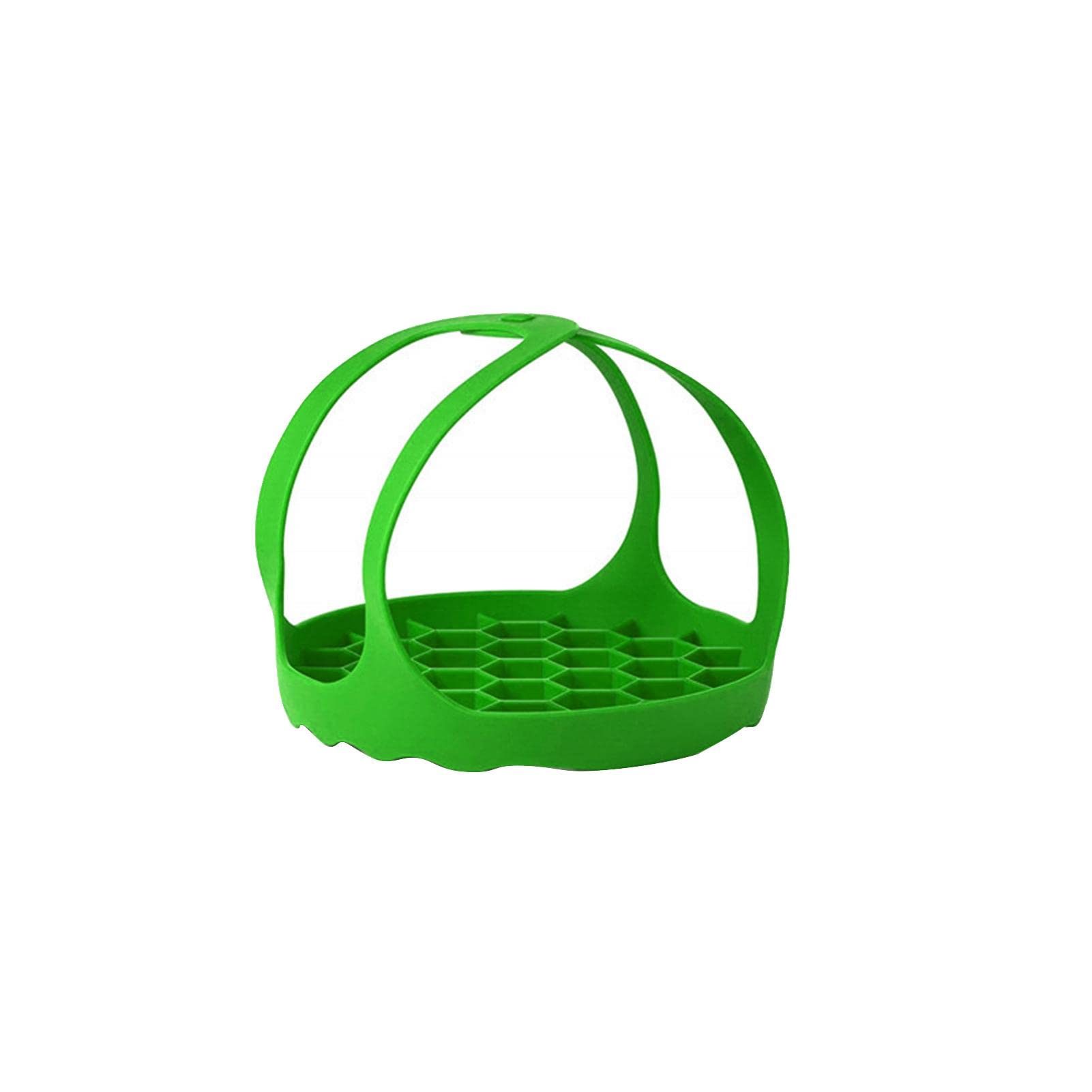 Silicone Sling Lifter, Cooker Sling With Handles Cooling Drying Rack Bakeware Sling Egg Steamer Rack for Cooking, Roasting, Drying(COLOR:Green/8 Inch) 1