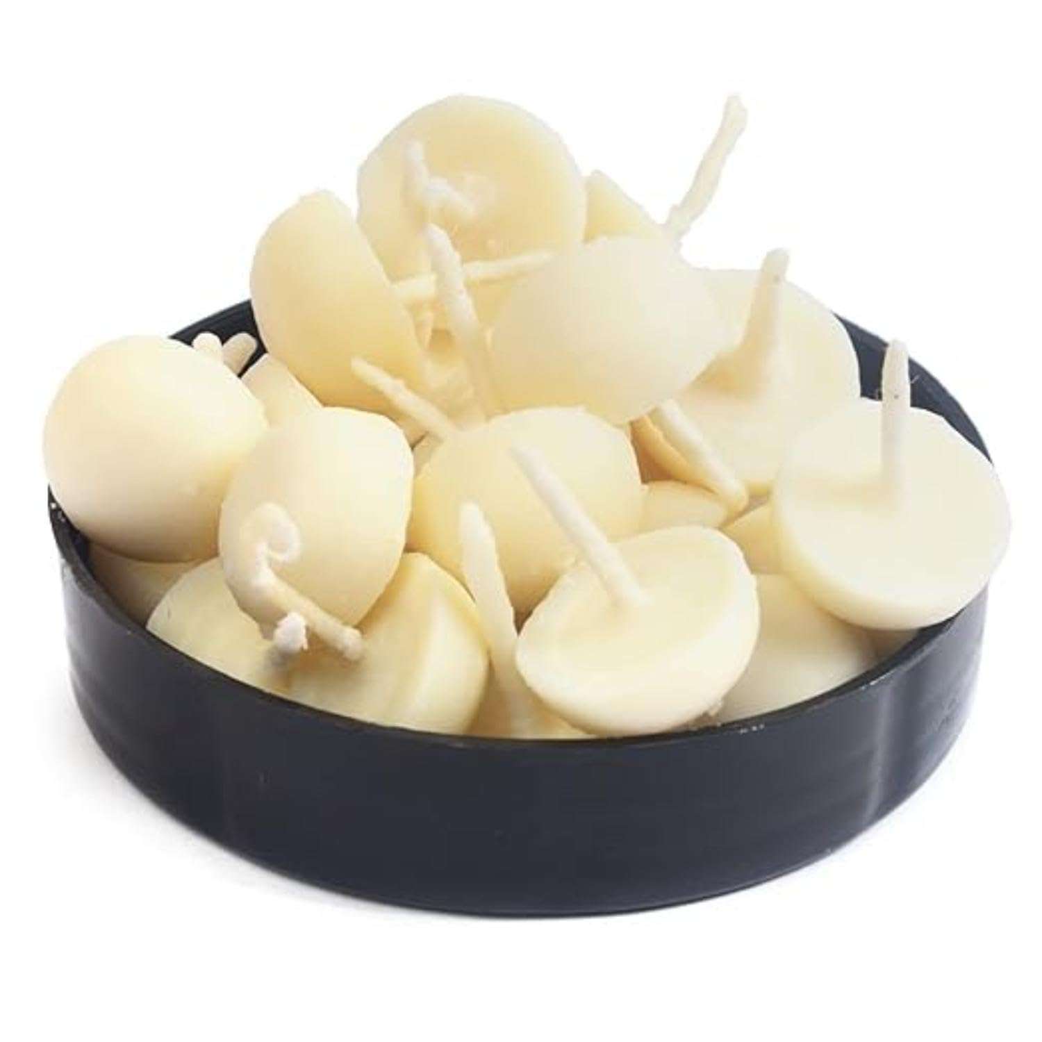 Om Phool Batti 100% Wax Free Cow Ghee Diya for Puja, 30 min Burning Time, Handmade Ghee Diya Batti for Festivals & Religious rituals | Readymade Ghee Diya batti - White (Pack of 300 Pcs.) 4