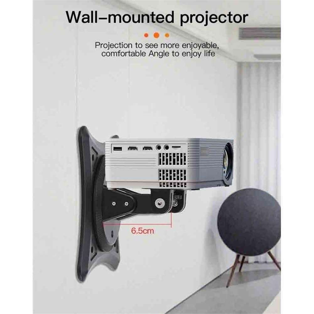 YXIANG56Q Projector Mount Multi Functional Projector Gimbal Desktop Bracket Lifting Bracket Wall Mounted Bracket 360 Degree Rotating Bracket Ceiling Mount with Tray(Black) 6