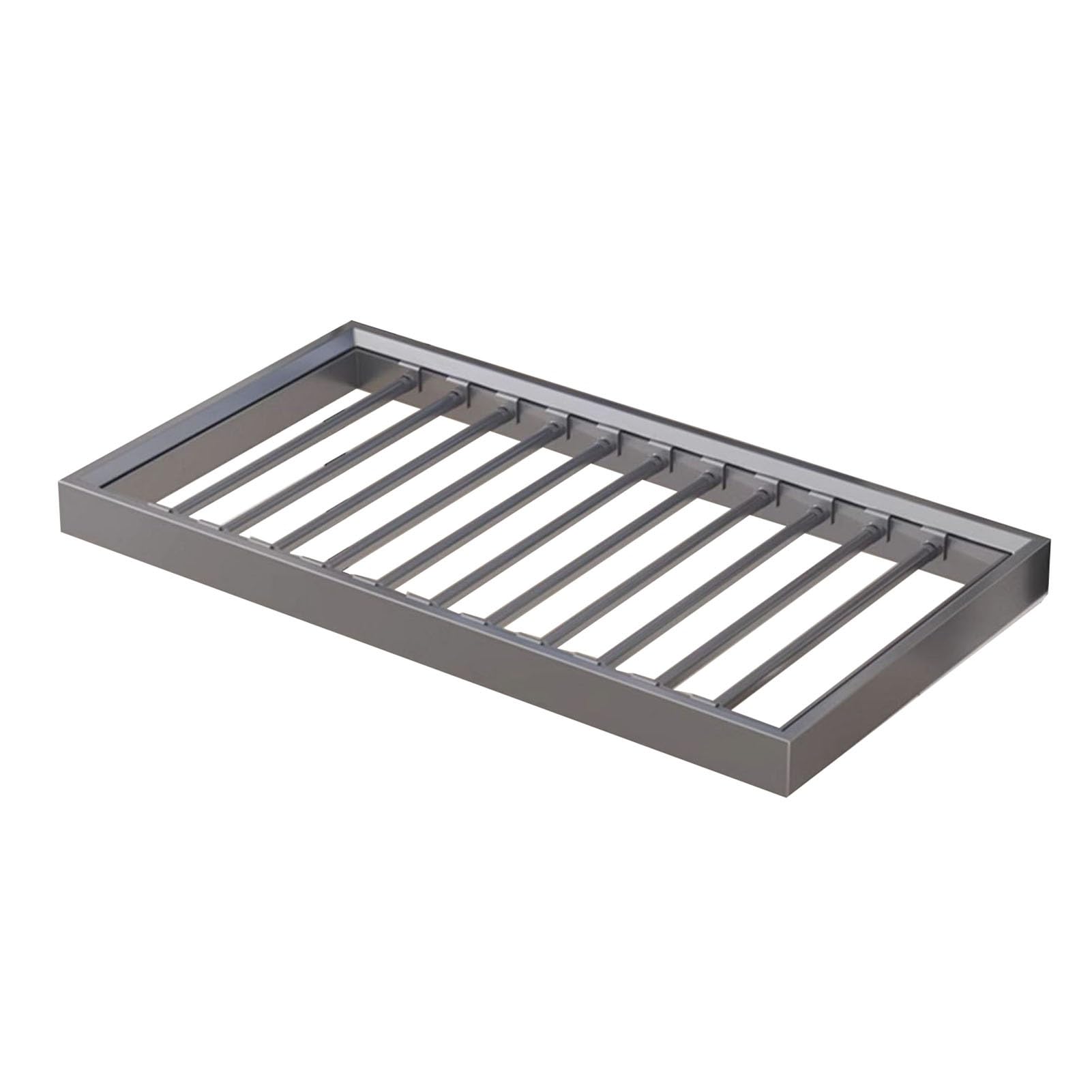 Wardrobe Drawer Trouser Rack with Buffer System,Sliding Pull Out Trouser Hanger Rack,Above Washing Machine Drying Rack Hidden Clothes Rack,for Wardrobe Closet Bathroom Cabinet