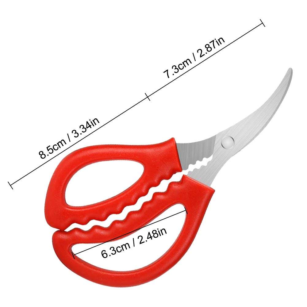 Calary 8Pcs Seafood Scissors Crab Scissors Seafood Shears Multifunctional Crab Leg Crackers and Tools 2