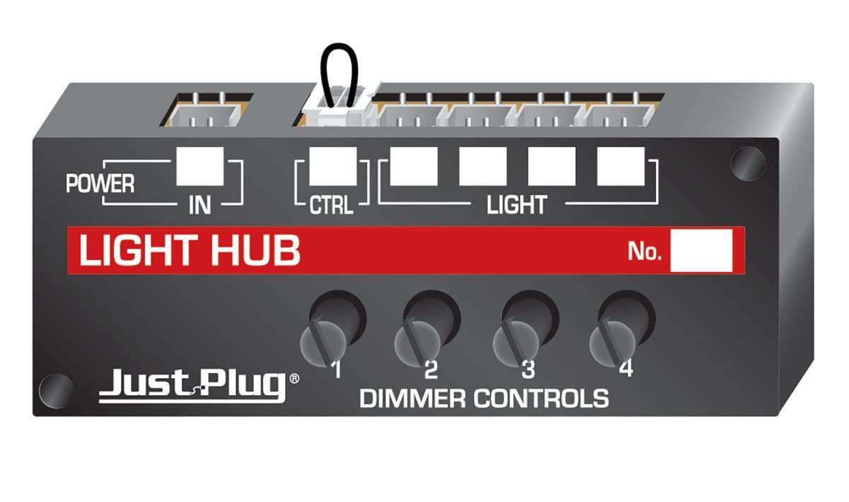 Woodland Scenics Just Plug: Light Hub w/Dimmer Controls for 4 LED Lights 1