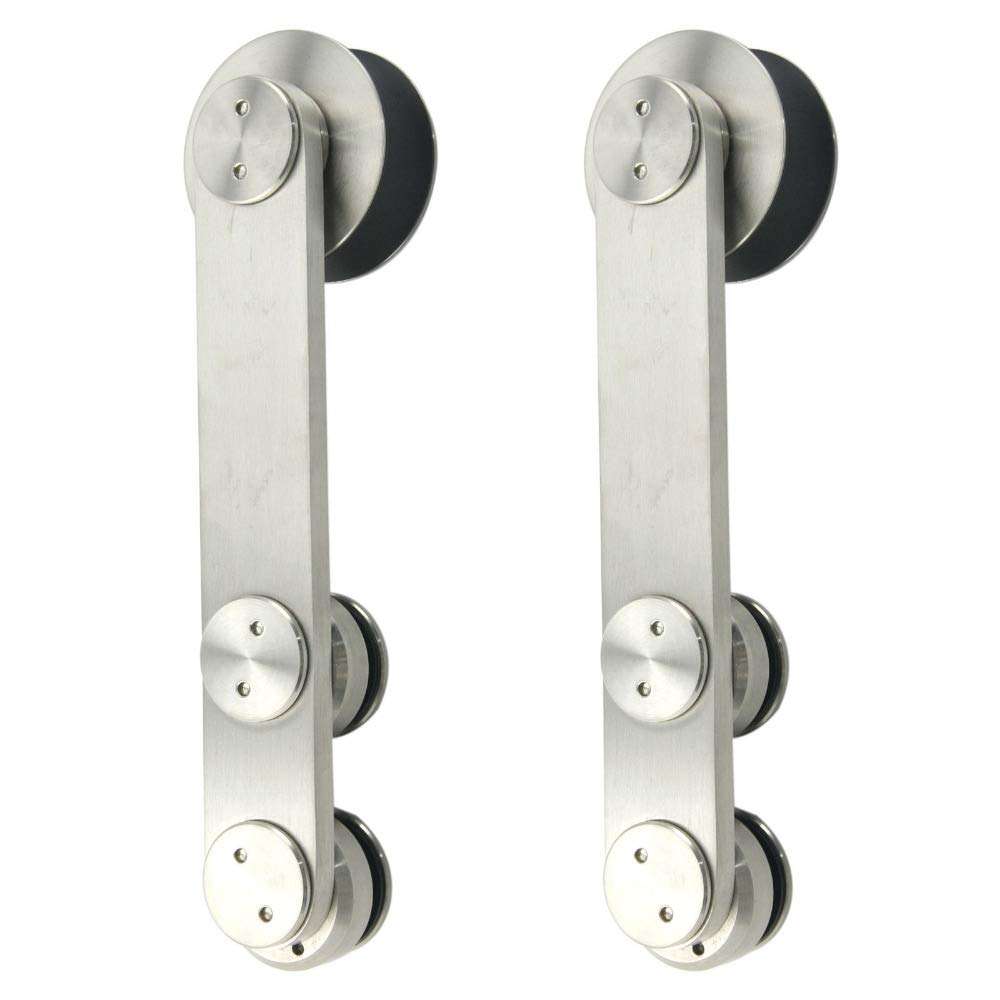 Stainless Steel Glass Sliding Door Hardware for Glass Doors - (Length: 13ft Double kit) 3