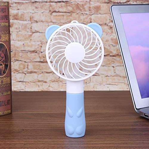 TOPREDO® Portable Cute Bear Handheld Fan 4 Speed Strong Wind Mini USB Strong Wind 3 Hours Runtime Fan for Girls,Women,Travel,Office,Outdoor (Pink) 1