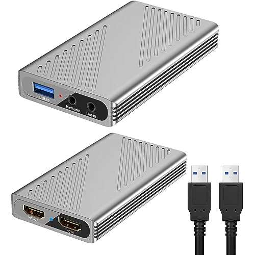 USB 3.0 4K HD Video Capture Card Recording 4K 30FPS 2K 60FPS 1080P 120FPS HDMI to USB C Streaming for PS4 5 Nintendo Switch Video Recorder Box 1