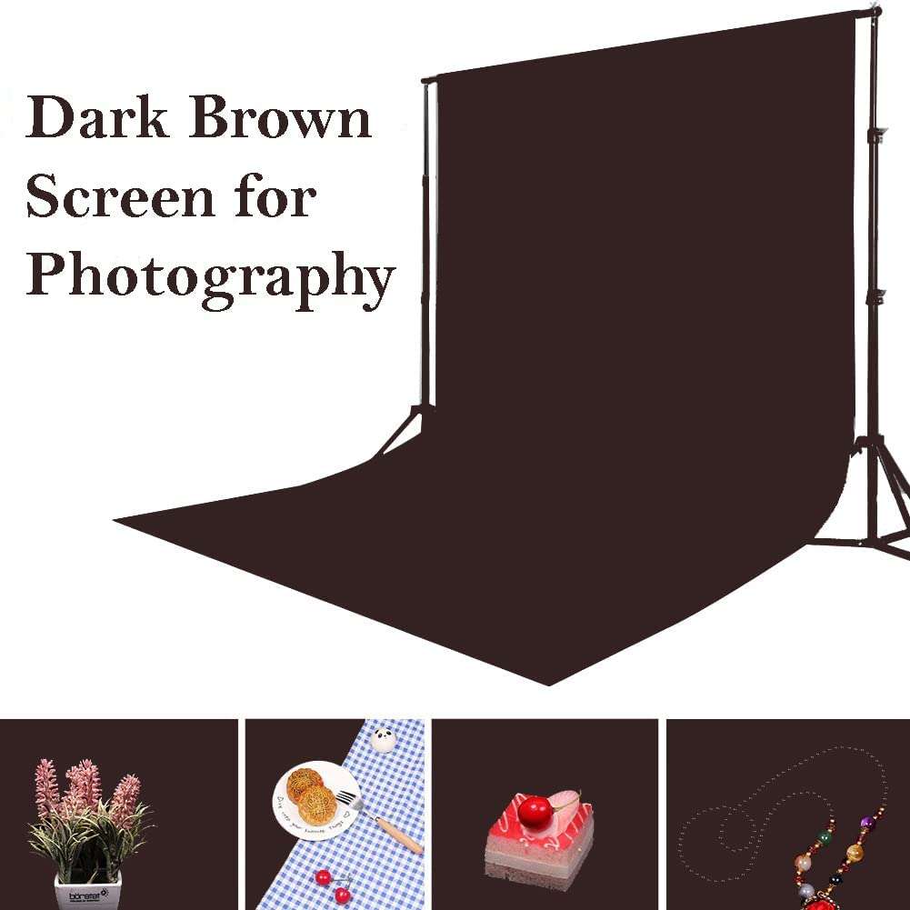 Giftmax Single Holder Umbrella Lighting Kit with Umbrella Studio Light with Backdrop Cloth Screen Photo Background Backdrop Stand Support System (Single Holder Kit + Dark Brown Screen) 5