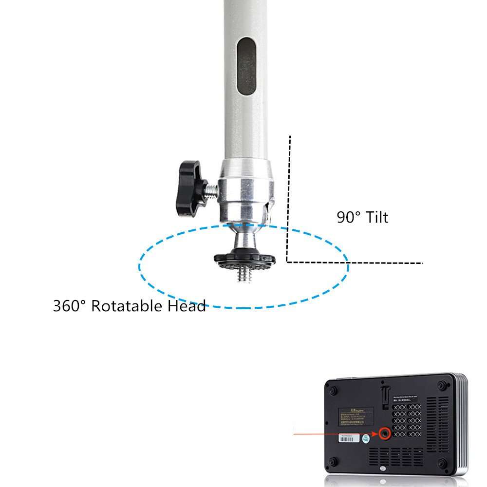LANTWOO Universal Projector Wall Ceiling Mount Hanger, LCD/DLP Video Projection Mount Bracket Swivels 360 Degrees & Tilts 90 Degrees for Mini Projector 2