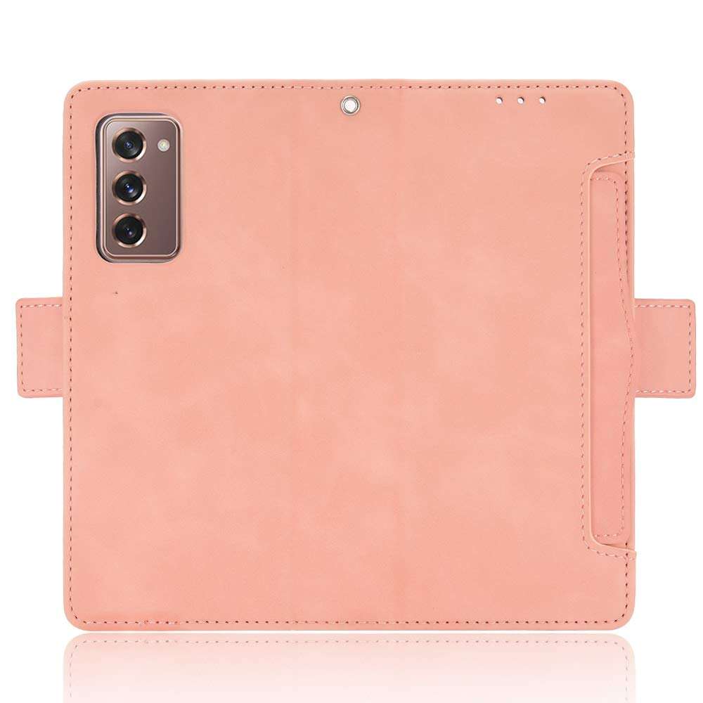 CHICASE Phone Case for Galaxy Z Fold 2 5G(2020),Full Body Protection Shockproof Flip Leather Wallet Case Cover[Card Slot Holder][Kickstand ][Magnetic] for Samsung Galaxy Z Fold 2 5G (Pink) 4