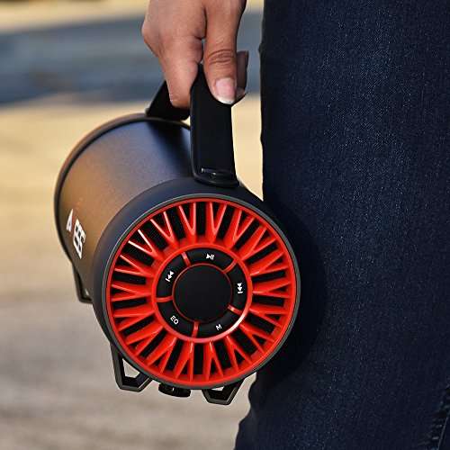 AXESS SPBT1056 Portable Bluetooth Speaker With Built-In Usb Support, Fm Radio, Line-In Function And Rechargeable Battery, Yellow 3