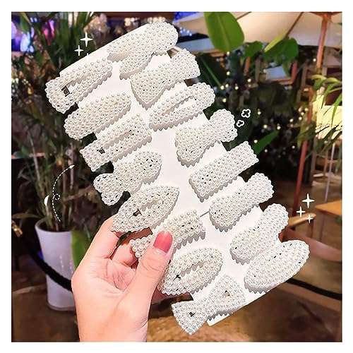 Softwrap 16 Pcs Hair Clips Korean Style Pearl Large Hair Clips Pins Barrette Styling Accessories Clips Hair Accessories For Girls Women