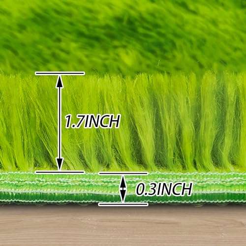 ATRUG 4 ft Fluffy Green Grass Area Rugs for Bedroom,Tie Dyed Plush Circle Rug Shag Round Carpet Fuzzy for Living Room Baby's Toddler's Boys Girls Room Kids Playroom Nursery Decor Aesthetic 5