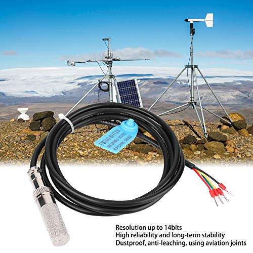 FS200-SHT3X Soil Temperature and Humidity Sensor Probe, Soil Moisture Sensor Meter Digital Soil Temperature Humidity Sensor Meter -20~100 0~100% RH, Soil Sensor(SHT31) 2