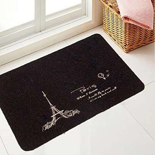 WorldCare® Deep Grey, Specification : Eiffel Tower Suede Material Doormat Kitchen Bathroom Bath Mats Absorbent Non-Slip Carpet 2