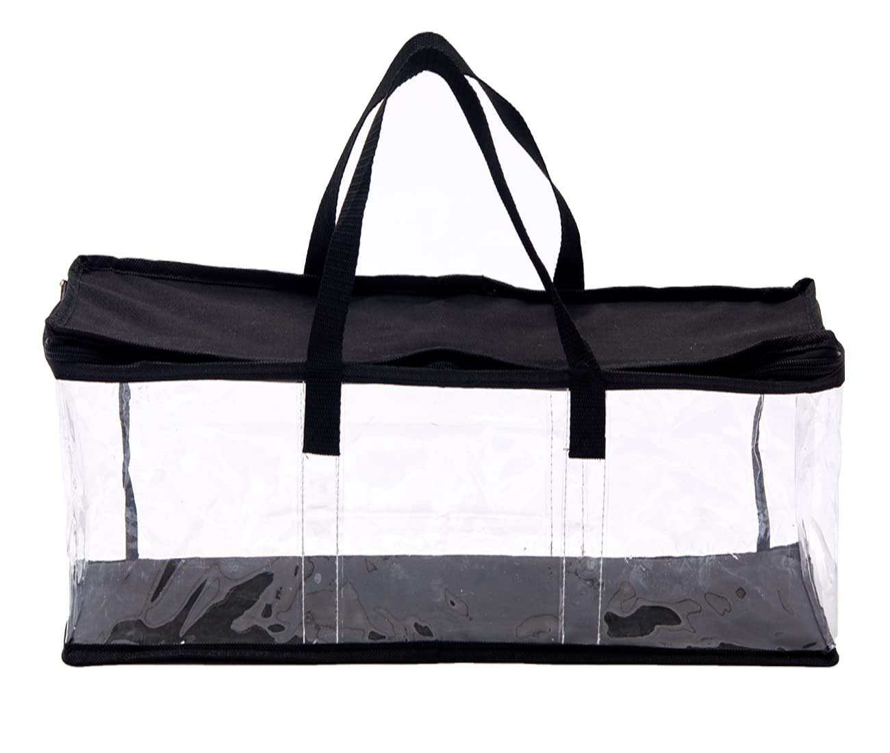 Imperius VHS Clear Storage Bag -Movie Organizer-Video Tape -Handles -Moistureproof -Dustproof -Blcak Set of 2 2