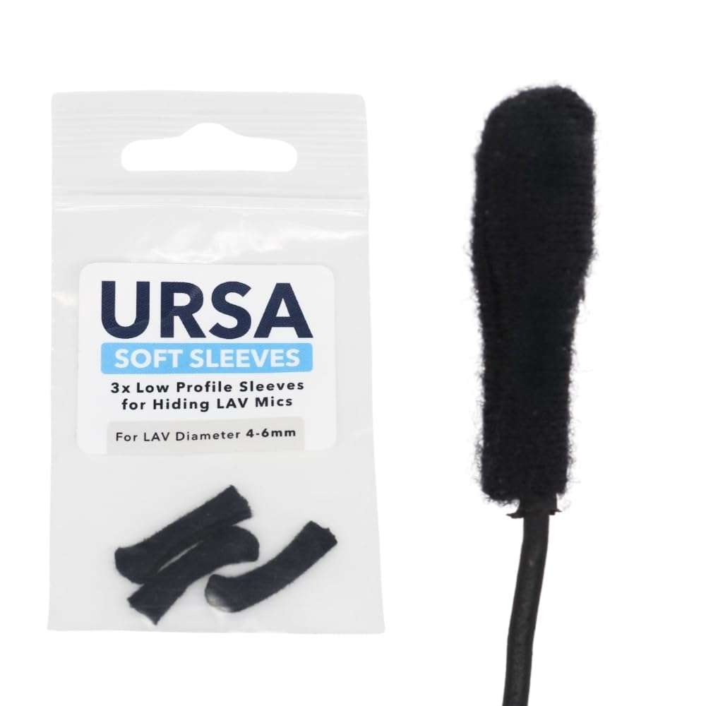 URSA Soft Sleeves - Reusable, Low Profile Sleeves for Hiding LAV Mics (6mm) (Black) 1