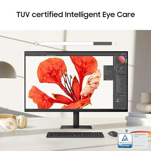 Samsung 27" (68.47cm) 4K ViewFinity S7 Monitor|UHD 3840 x 2160|IPS Panel|350nits|1.07 Billion Colors|Ports-HDMI,DP,Headphone|PIP|PBP|HDR10|Easy Setup Stand|Eye Care Technology|LS27D700EAWXXL|Black 2