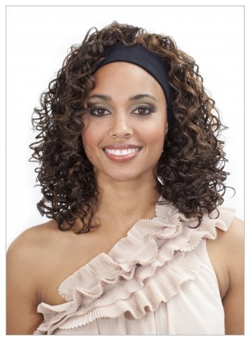 BOBBI BOSS SYNTHETIC FULL WIG W/ HEADBAND - M905C BADU-CURL (FS1B/30) by BOBBI BOSS