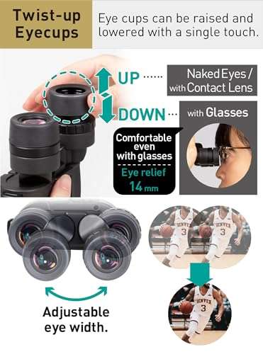 Kenko Image Stabilization Binocular VcSmart 14x30, Full Multi-coarting for Sports, Concerts and Outdoor 031957 4