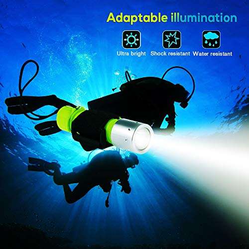 BlueFire Professional 1100 Lumen Diving Flashlight Bright Submarine Light Scuba Safety Lights Waterproof Underwater Torch for Outdoor Under Water Sports 5
