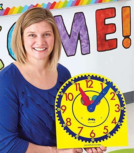 Carson Dellosa 13" x 12" Judy Clock, Time-Telling Teaching Clock for Kids, Classroom Clock for Teaching Time, Analog Clock, Teaching Clock for Classroom or Home School, Kindergarten to 3rd Grade 4