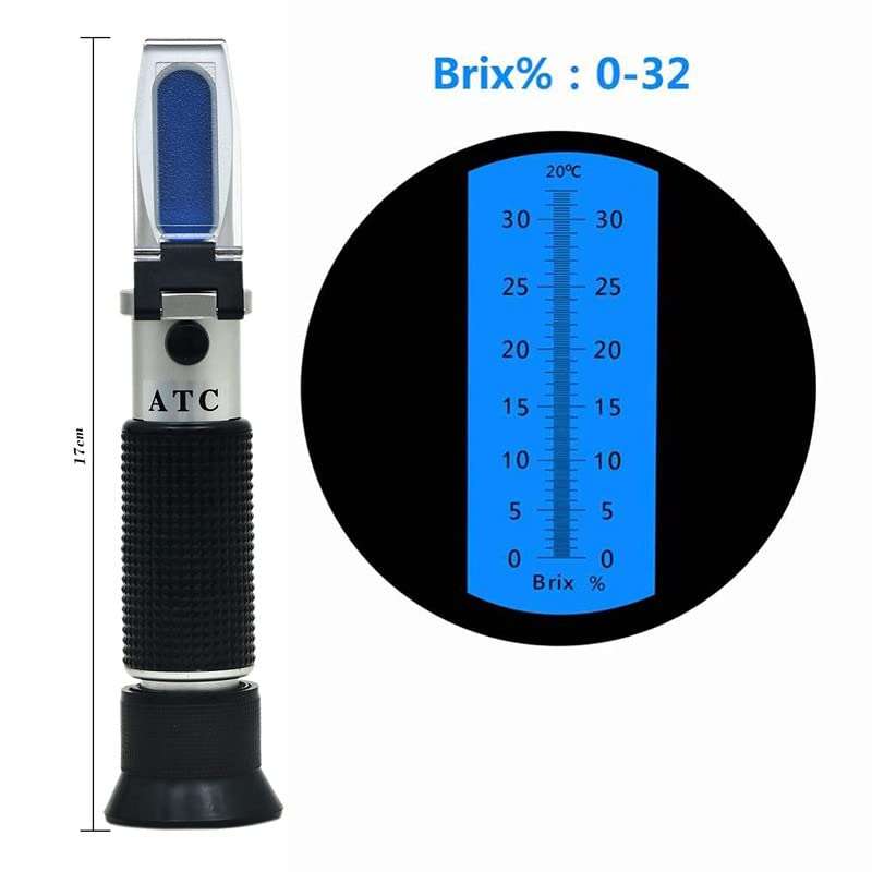 Erma Labsoul Hand Refractometer with ATC for Wine or Beer range 0-32% Brix with 0.2% Fruit Sugar Refractometer and Cutting fluid Refractometer and Emulsion Refractometers by 11 5