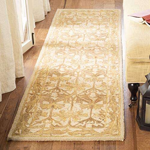 SAFAVIEH Anatolia Collection Accent Rug - 2' x 3', Beige & Gold, Handmade Traditional Oriental Wool, Ideal for High Traffic Areas in Entryway, Living Room, Bedroom (AN541B) 1