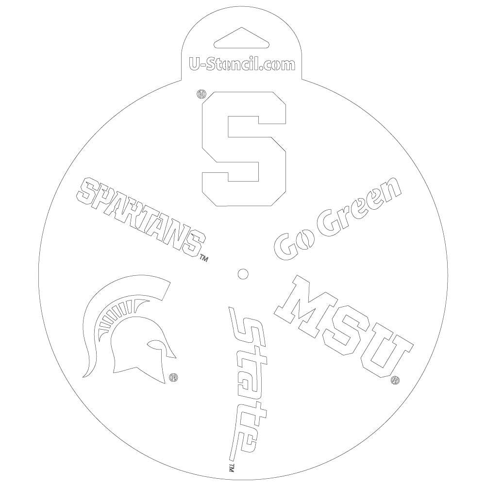 U-Stencil Michigan State Small Fanatic Stencil Wheel - MSOOS-701 3