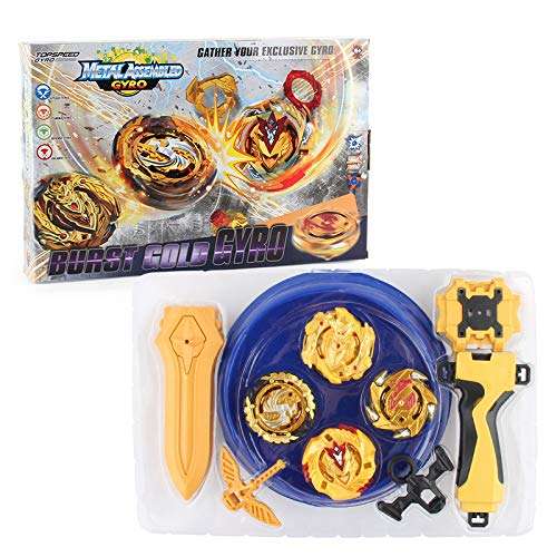 LTAOS Bay Battle Burst Avatar Attack Battle Set with Two String Launcher and Grip Starter Set 4