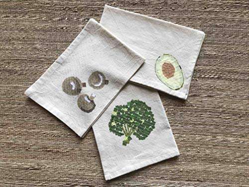 Calyz Textiles Green Broccoli Kitchen Towel 3