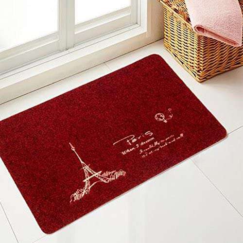 WorldCare® Deep Grey, Specification : Eiffel Tower Suede Material Doormat Kitchen Bathroom Bath Mats Absorbent Non-Slip Carpet 4