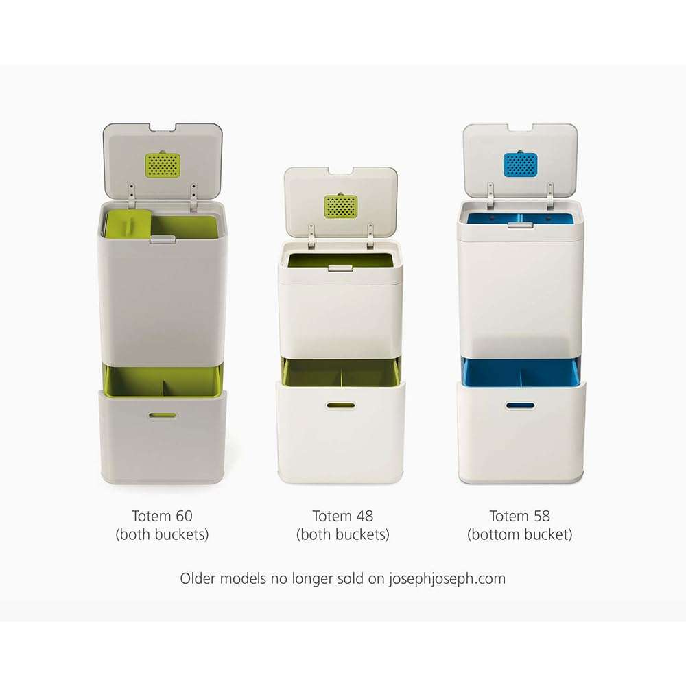 Joseph Joseph IW1 24-36L (6.3-9.5 Gallon) Eco Liners Recycled Bin Liner Trash Bags (20 Pack) - Grey 4