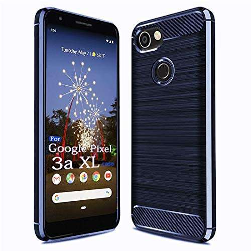 Sucnakp for Pixel 3a XL Case,Google Pixel 3a XL TPU Shock Absorption Cell Phone Cases Technology Raised Bezels Protective Cover for Pixel 3 a XL Phone（TPU Blue） 1